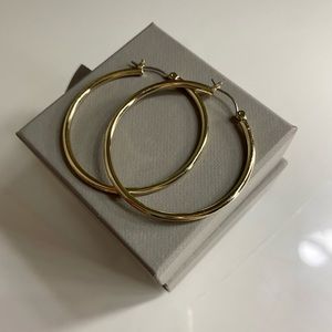 Free with purchase - gold hoop earrings